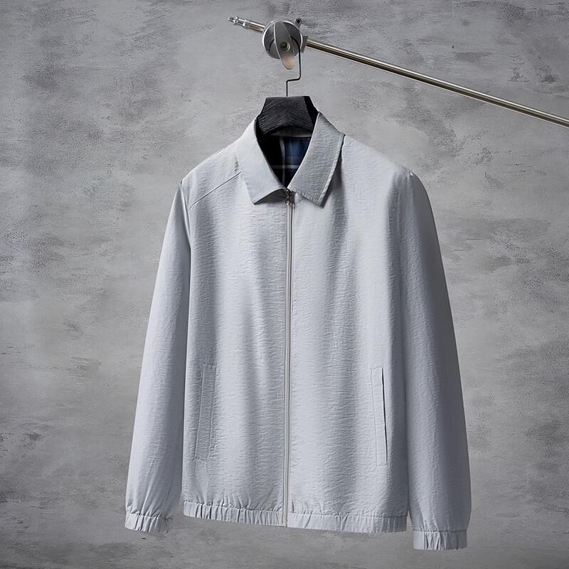 JOW Men s Cotton-Linen Blend Breathable Lapel Jacket 56