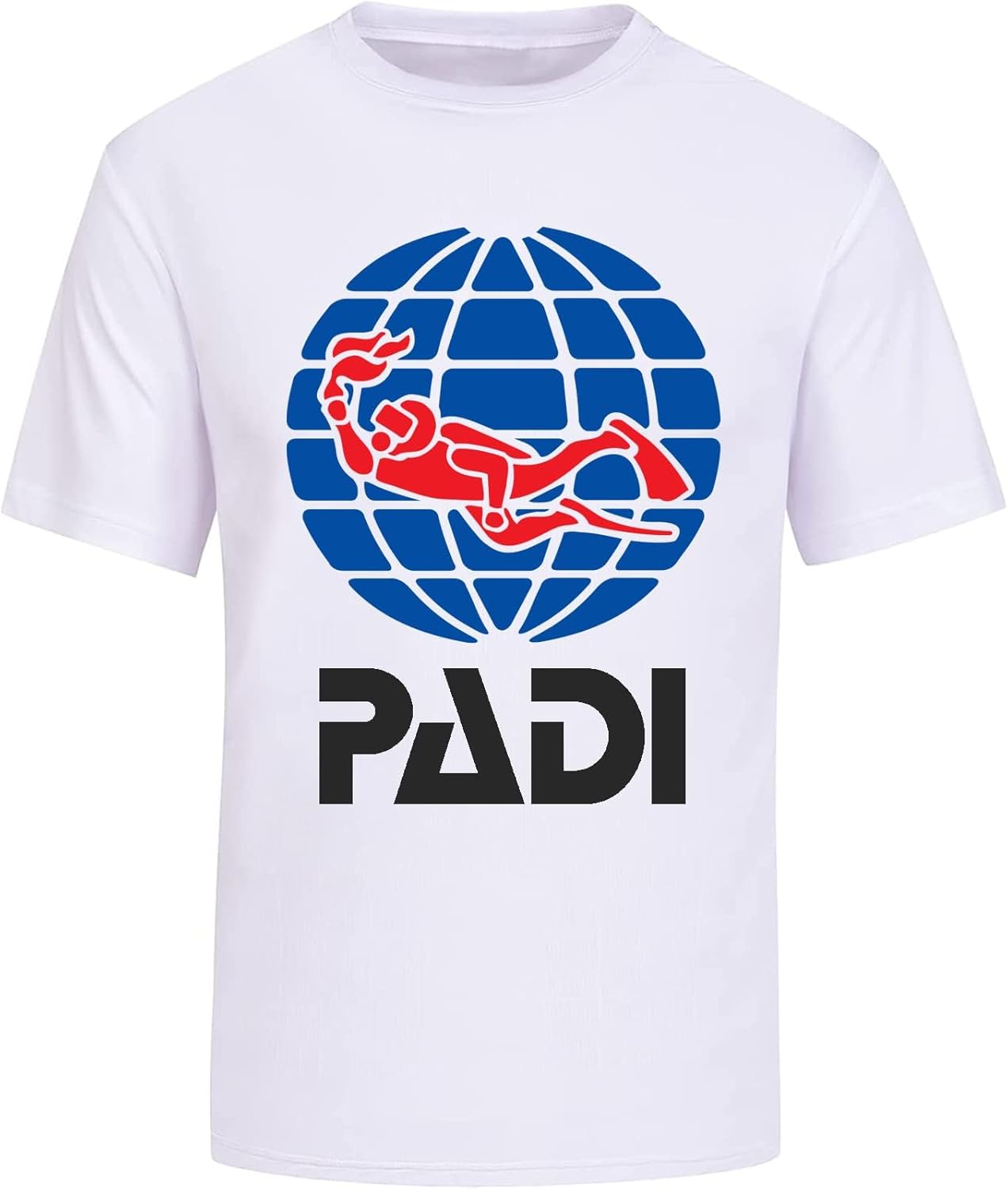 PADI T-Shirt Scuba Driver padi Short Sleeve Cotton Tee Men s Unisex Tee XL 4XL белый