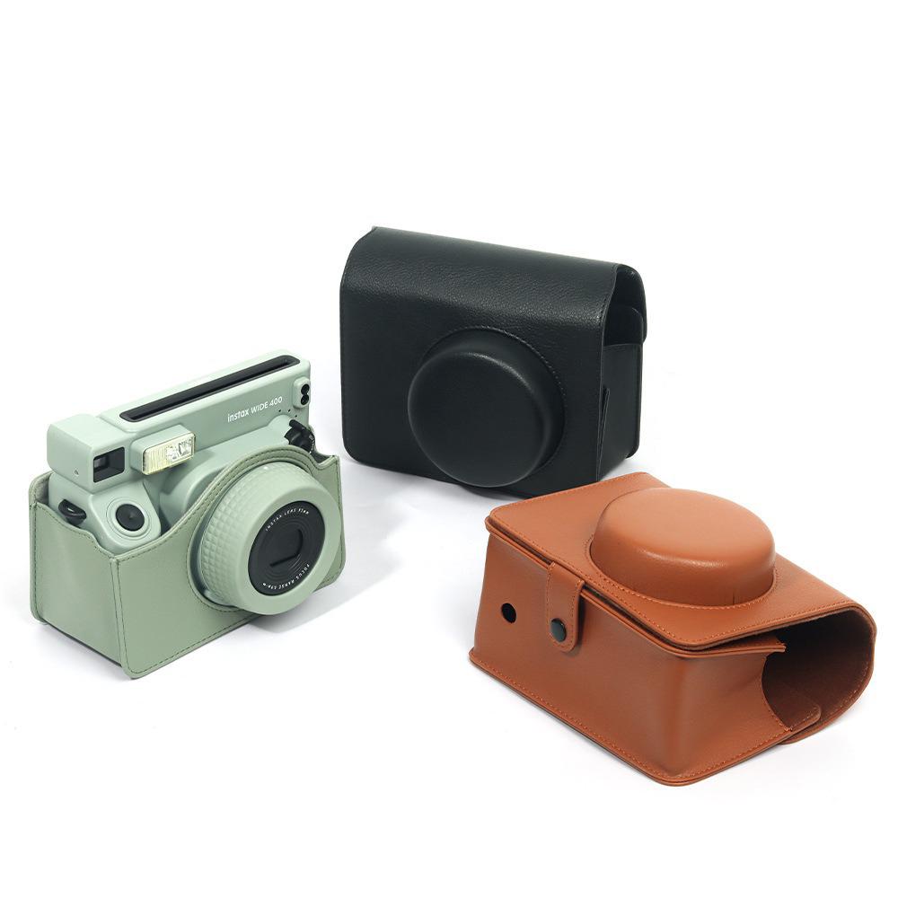 [Film Lab] Instax Wide 400 PU Leather Camera Case Soft Protective Case with Strap CAA62