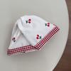 1pc Pure white lace large intestine loop, sweet and cute cherry square scarf, low ponytail tie, hair tie, hair accessory