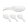 Uxcell 4Pcs Spoon Rest 21x11.2cm Plastic Heat Resistant Utensil Holder for Kitchen Countertop Tongs Spatula White