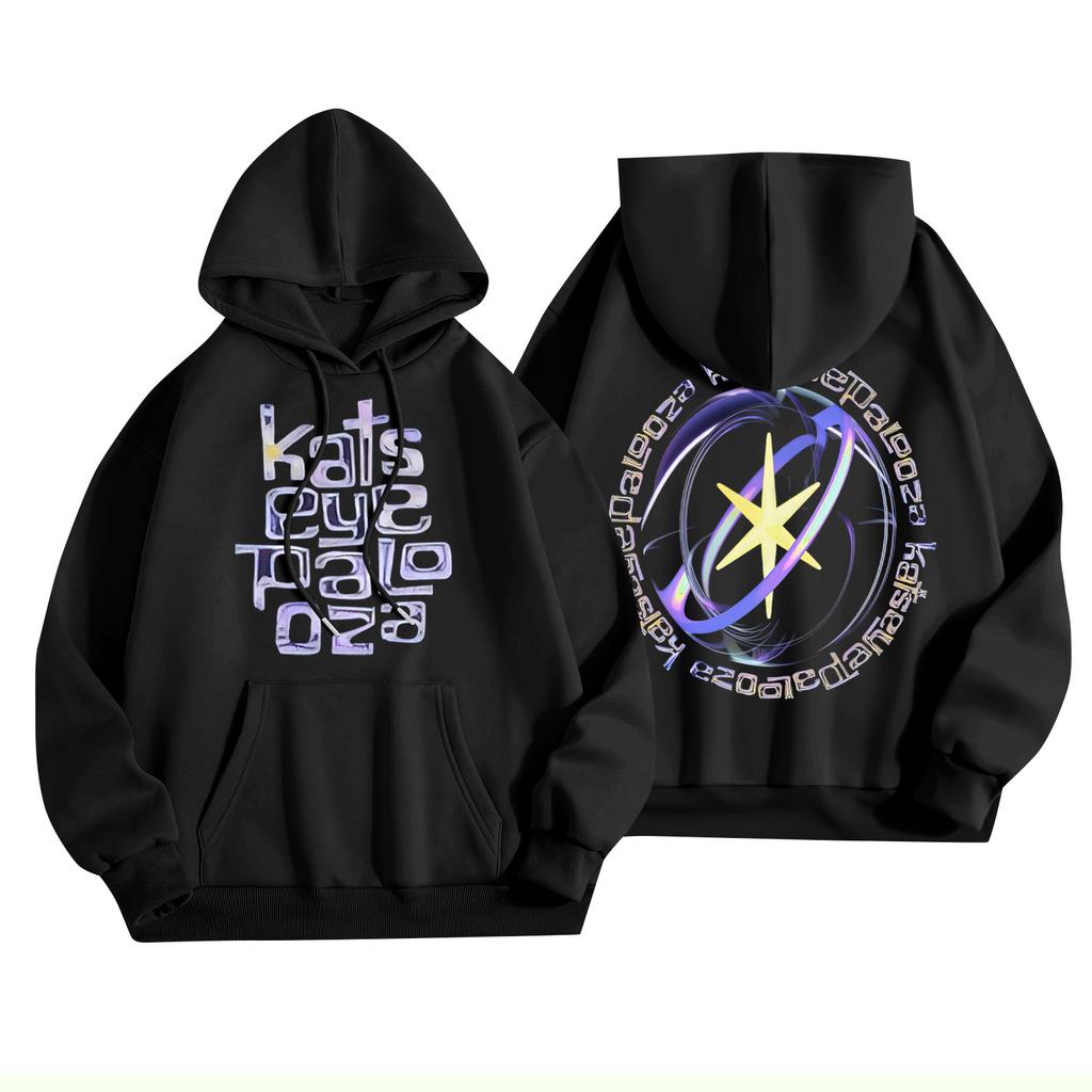 Unisex Fashion Lightweight Long Sleeve Pullover With Pockets Printed Hoodie