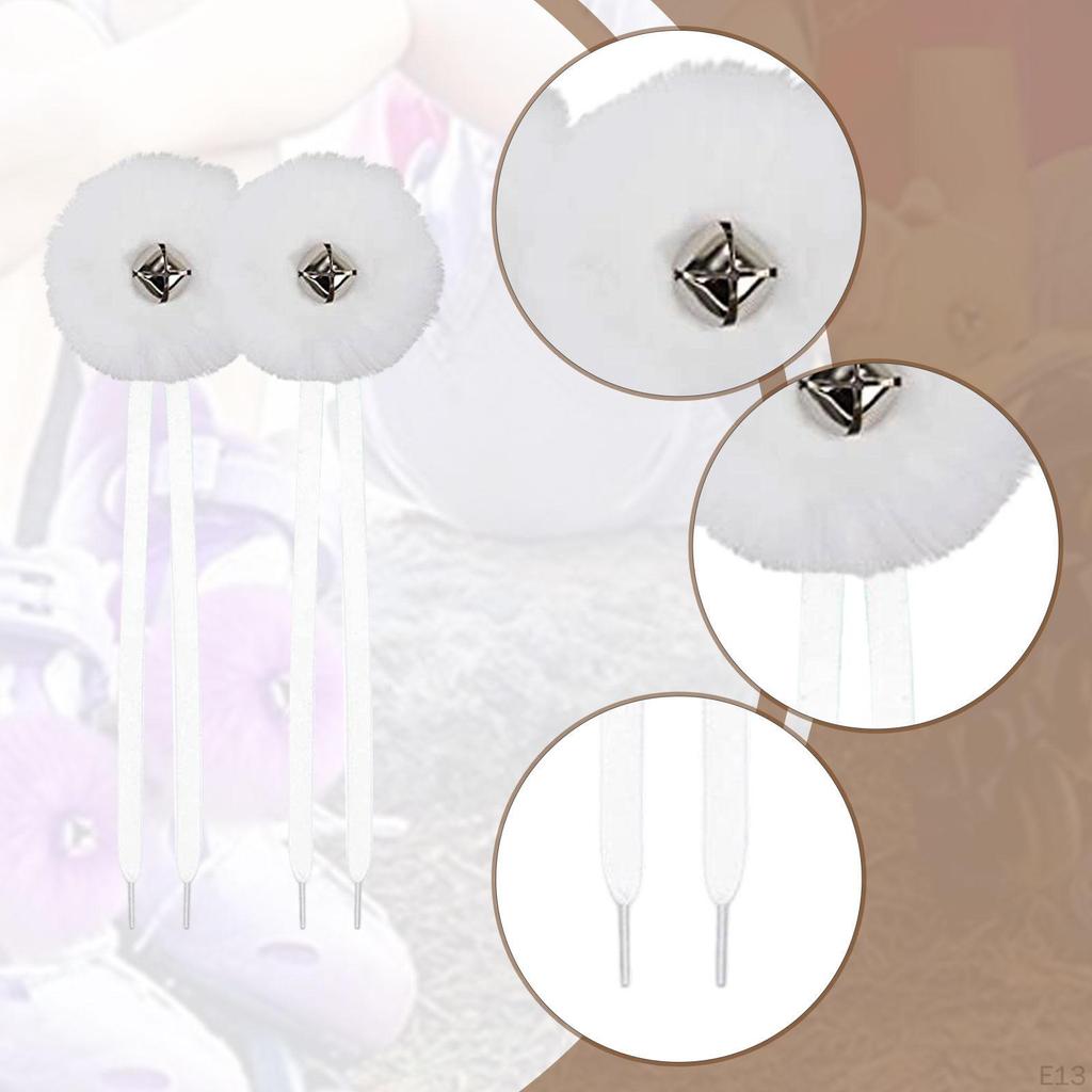 2 Pieces Kids Skates Laces Balls with Bells for Outdoor Activities Roller