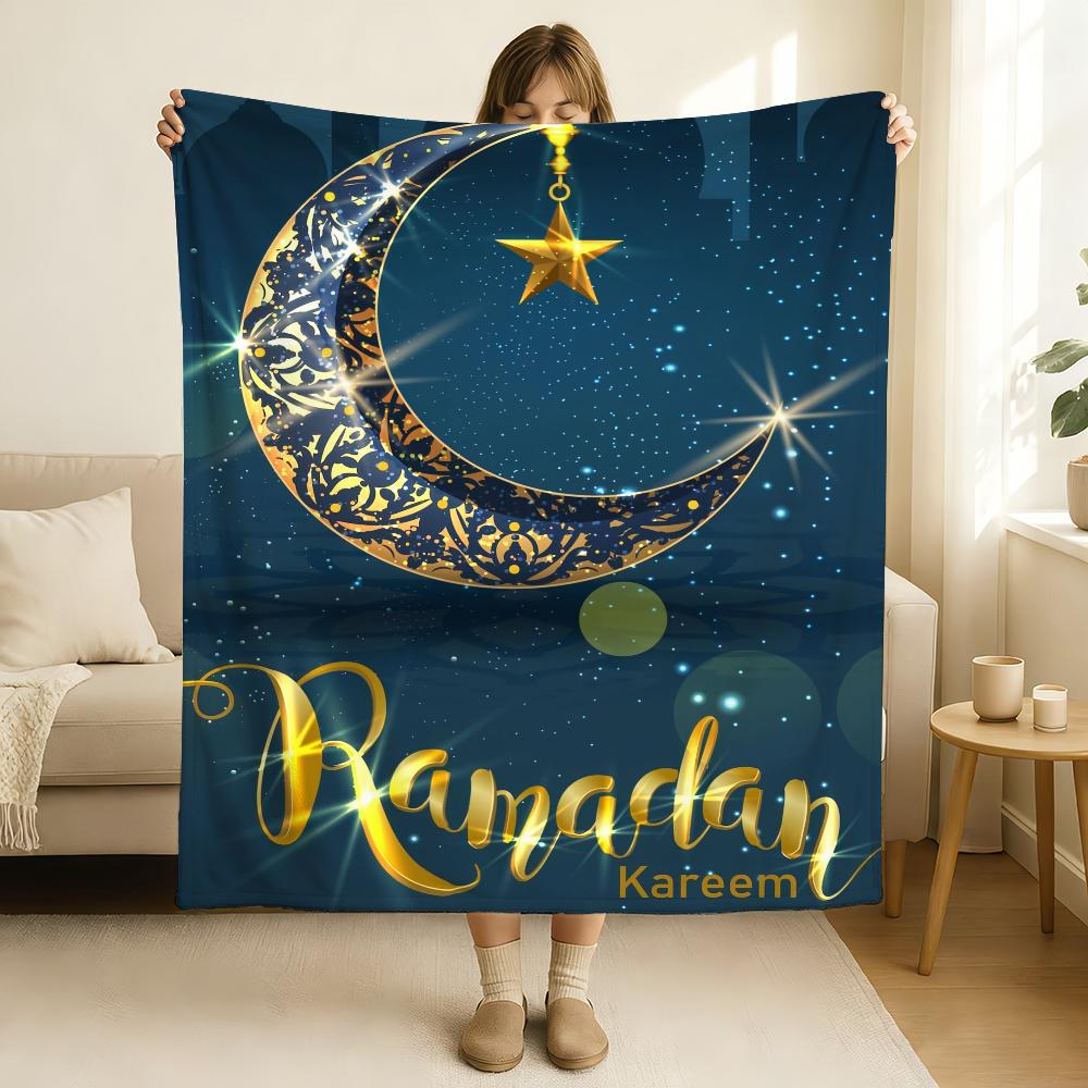 Islam Muslim R-Ramadan Kareen Blanket Soft and Skin Friendly For Couch Bed Napping Bedspread All Seasons Comforter