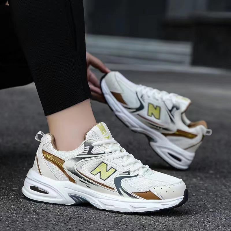 Classic Dad Shoes Casual Versatile Soft-soled N-shaped Shoes Four-season Couples, Breathable Mesh Running Shoes Popular Dad Shoes