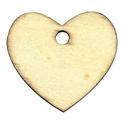 Personalized Wooden Label - ARTEMIO - Heart - Set of 6 - Adult - Mixed