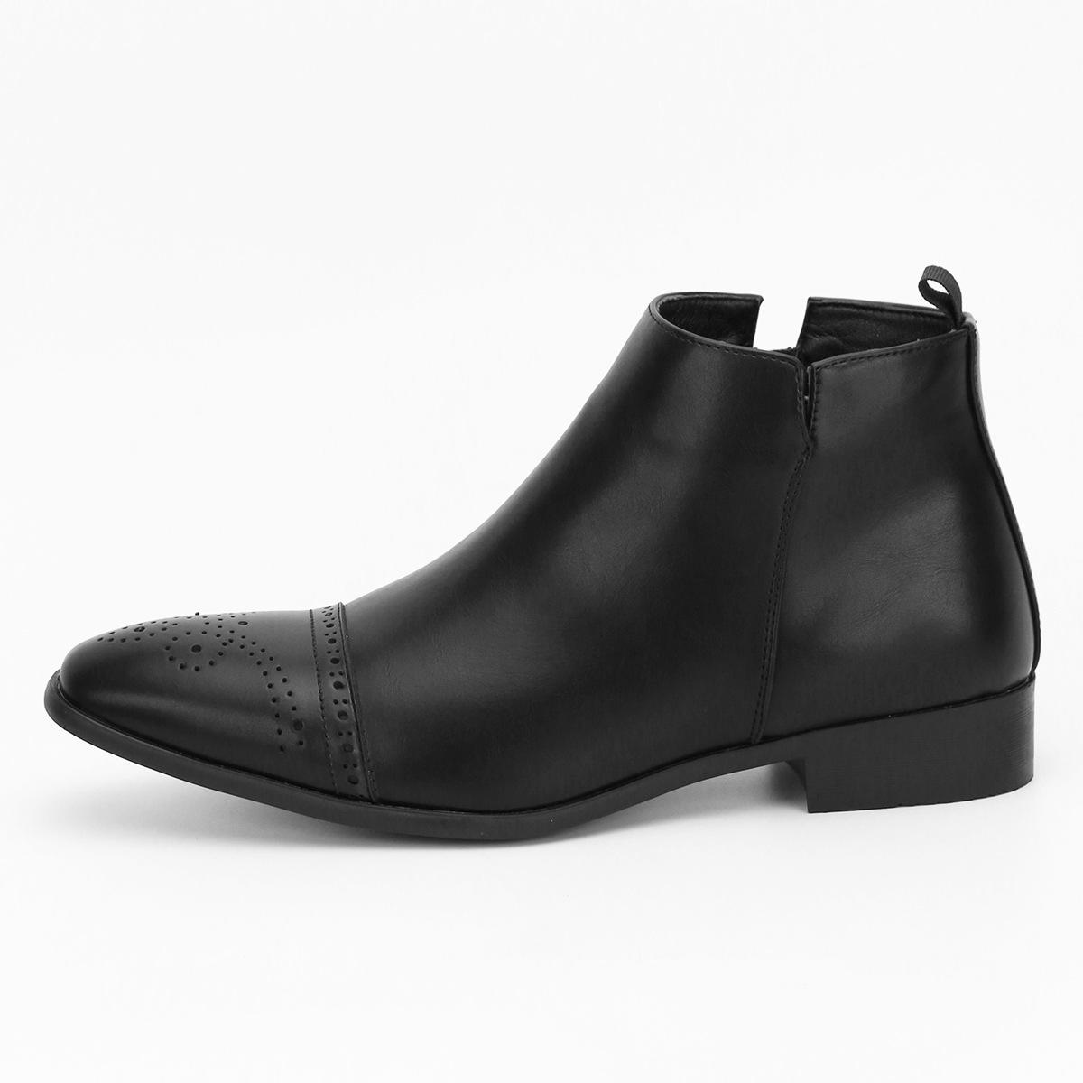 

Plus Size Men s Shoes Polish Retro Chelsea Men s Boots Amazon Independent 40 чорний