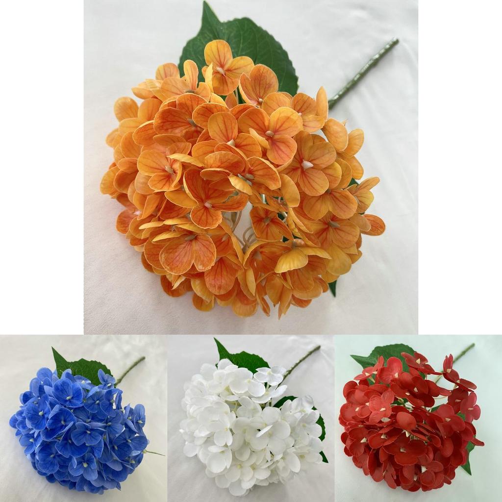 Realistic 72 Petal Soft Touch Artificial Hydrangea Flowers For Wedding Home Decor