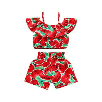 Summer Newborn Kids Baby Girl Clothes Floral Top T-Shirt Shorts Pants Outfits 1-6 Years
