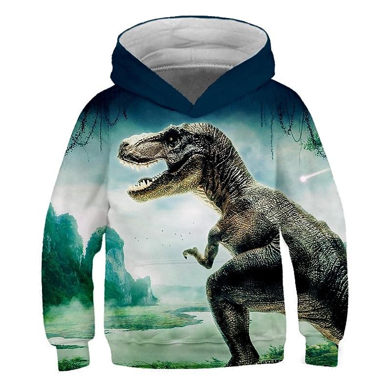 Children's Fashion Animal Print Pullover Hoodie Hooded Sweatshirt Clothing
