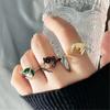 Fashionable Snake Inspire Open Rings with Moon Accent Portable Accessory for Versatile Casual Wear Stylish Outfits