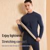 Women's and Men's Cashmere Silk Thermal Underwear Set for Autumn/Winter – Warm, Thickened Half-High Neck for Adults