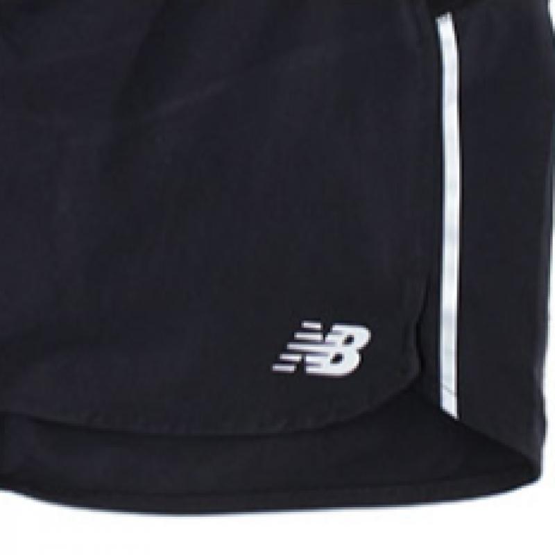 New Balance Pantaloni scurți de alergare Impact Run Woven Dry 4.5 Part pentru femei, culoare neagră, WS21268 BK