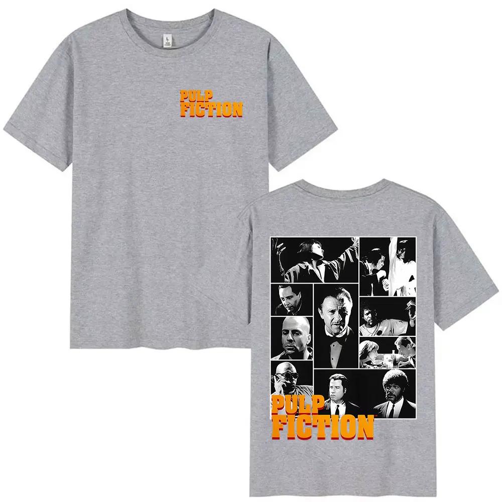 90s Vintage Pulp Fiction Movie Graphic T Shirts Men Women Fashion Cotton Short Sleeve T-shirt Y2k Hip Hop Gothic Clothing Tshirt
