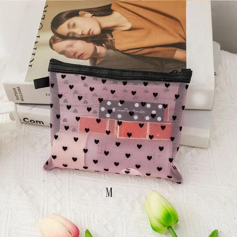 Female Make Up Pouch Portable Small Large Toiletry Beauty Case Women Mesh Cosmetic Bag Travel Storage Makeup Bag Organizer