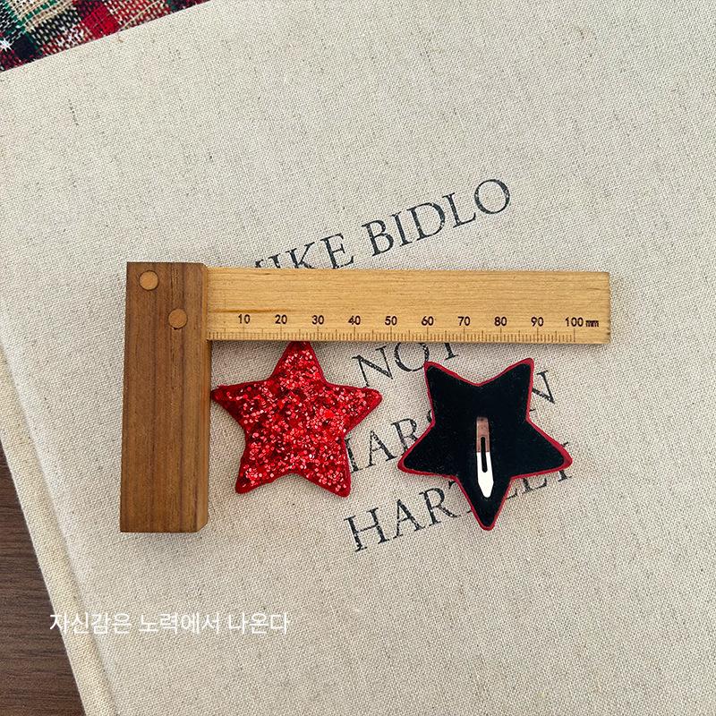 Neuer Süßer und Niedlicher Kinderstil Feiner Glitzernder Fünfzackiger Stern Herz Mode Haarspange Paillettenstern Gebrochene Haarspange Mädchen Haaraccessoire