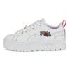 Mayze Maze Pierced Womens Low Top Skate Shoes White Red Leather Casual 386582-01