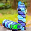 Silicone Collapsible Water Bottles Foldable Sports Cups with Buckle Portable Outdoor Travel Leak Proof Sport Bottles