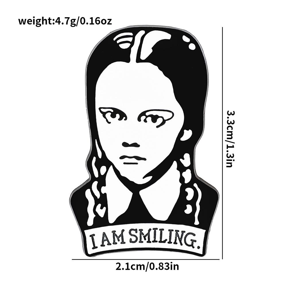 Бластер Среда Металлический Значок Семейство Аддамс Домина Сплав Брошь