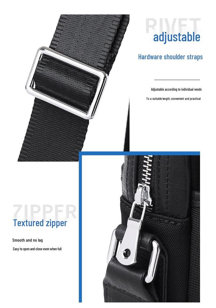 Men's Genuine Leather Single Shoulder Crossbody Bag - Mini Cowhide Casual Backpack