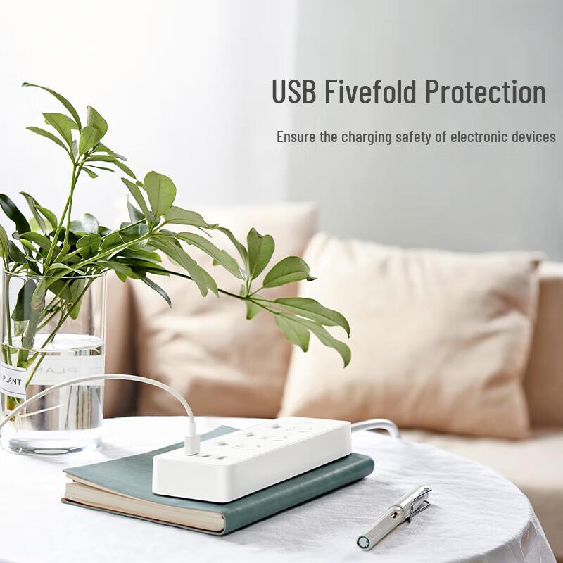 BULL USB Power Strip with 3 Outlets and 3 USB Ports CN plug (adapter included)