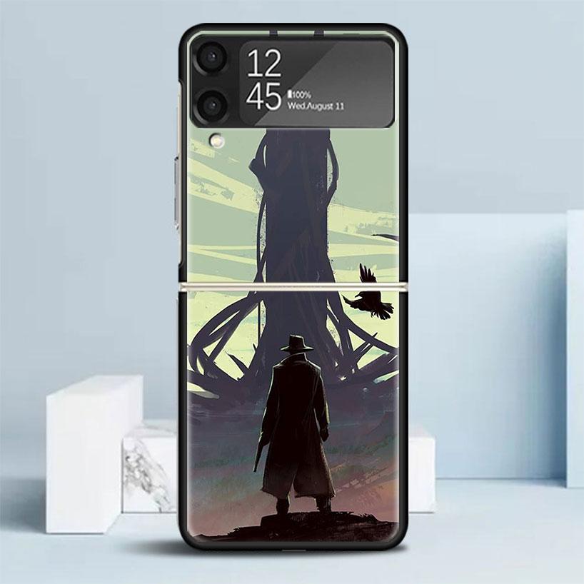Stephen King The Dark Tower Black Cover for Samsung Galaxy Z Flip 7 6 5 4 3 5G Phone Case Flip7 Flip6 Flip5 Flip4 Flip3 Pattern