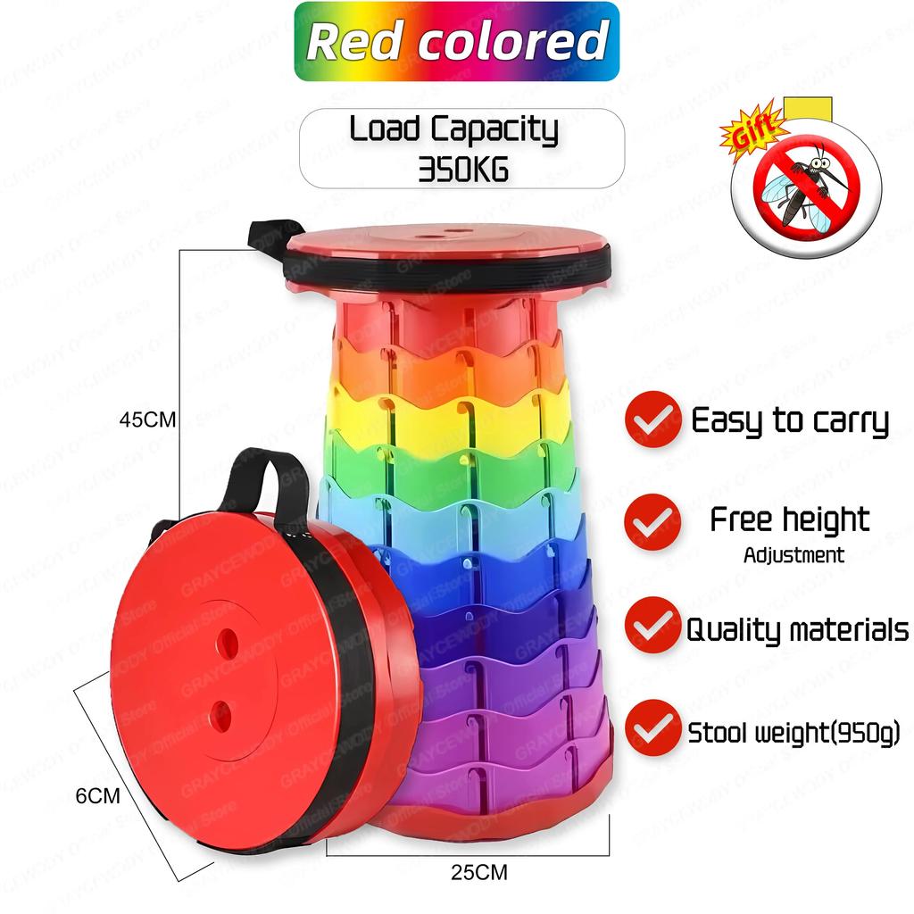 Nové přenosné kulaté skládací křeslo Nastavení výšky křesla Jednoduchý nástroj Sloní houpačka Dětské křeslo ve frontě