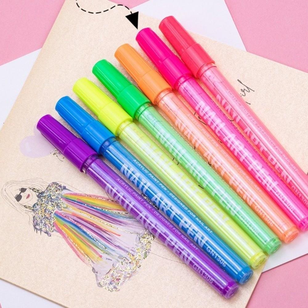 7/12 Colors Nail Art Graffiti Pen Waterproof Nail Art Pens Set New Nail Art Marker