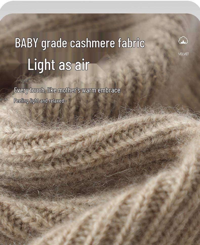 Unisex Cashmere Kids' Knit Hat with Ear Protection - Super Cute & Warm for Autumn/Winter