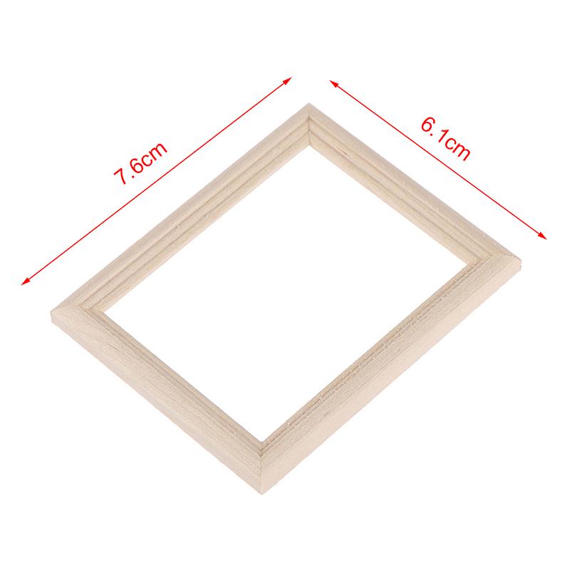 1/12 Dukkehus Miniatyr Tre Fotoramme Modell Leker Møbler Tilbehør