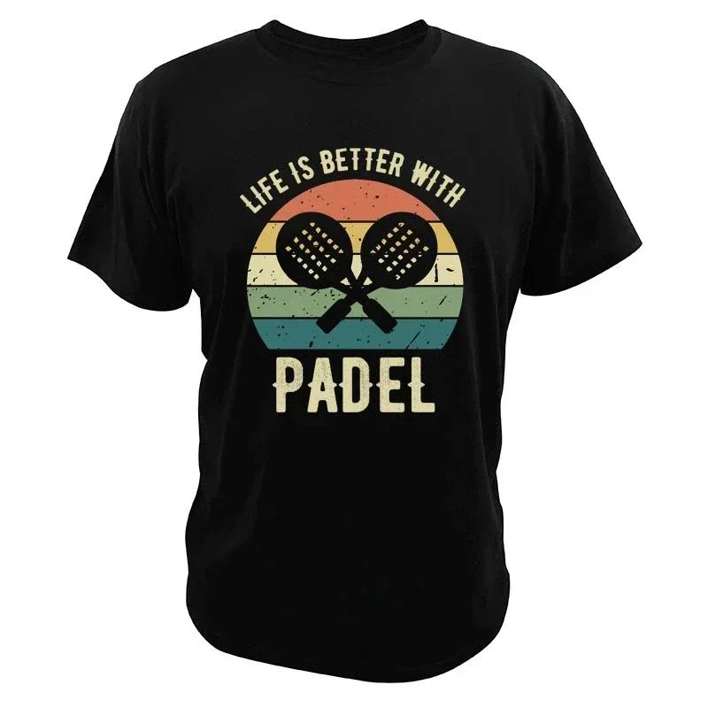 Padel Padel Divertido T-shirt Funny Casual Soft Premium Men's Clothing Tee Shirt Graphic Tops Harajuku