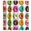 Shower Curtain Colorful Donuts Pink Chocolate Lemon Blue Mint Glaze Bathroom Curtains Polyester Fabric Waterproof Bathroom Decor