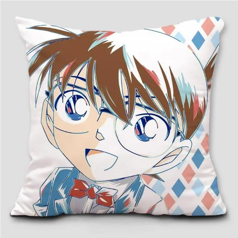Garip Soyguncu Kidd Conan Yastık Adı Dedektif Conan Kudo Shinichi Gri Baskılı Yastık Kılıfı