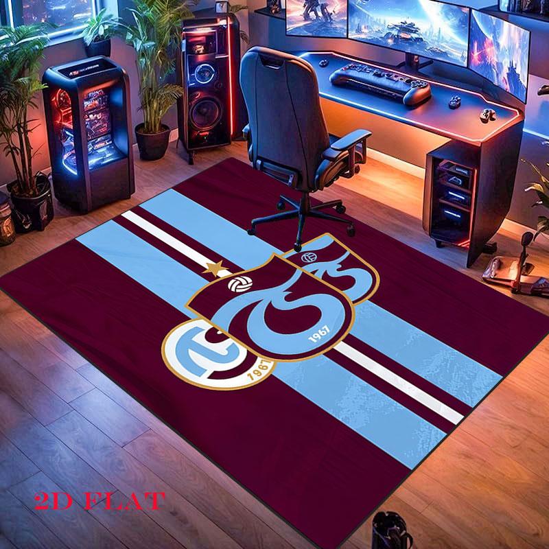 Tappeto con logo Trabzonspor per Soggiorno, Camera da Letto, Decorazione Divano Casa, Tappetino Antiscivolo per Giochi Bambini