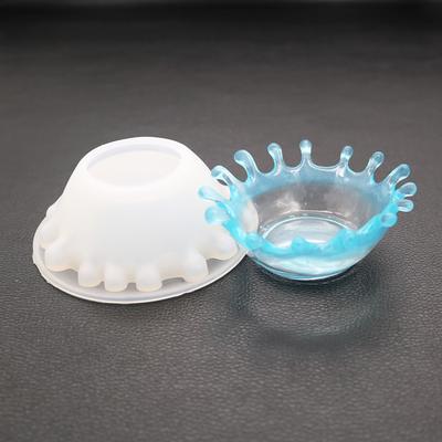 1 Stück Spritzschutz-Aufbewahrungsbox Spritzwasserform Silikonform Wassertropfen Schmuckkästchen Herstellungsschale Kreatives UV-Harz Bastelbedarf