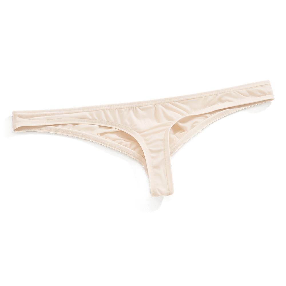 Transparent Ice Silk Thongs Large Size Mesh Underpants Breathable Men's Underwear Men