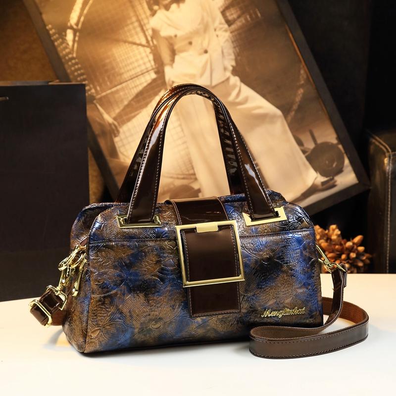 

Роскошная Мода Женские Сумки Леди Натуральная Кожа Сумка Через Плечо Сумка Мессенджер Трехслойное Отделение на Молнии Сумки Бостон 2024 Новинка