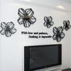 Flower Wall Sticker Acrylic 3D DIY Self-adhesive Wall Decal TV Background Living Dining Room Bedroom Bedside Mural Art Decor