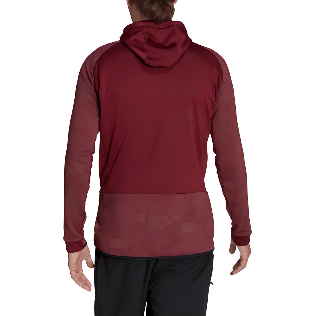 adidas Casual Sports Series Hooded Warm Breathable Jacket Men Jackets Burgundy HH9222