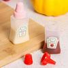 4pcs -Square Squeeze Sauce Bottle, Mini Portable Sauce Bottle, Portable For Salad Sauce, Tomato Sauce
