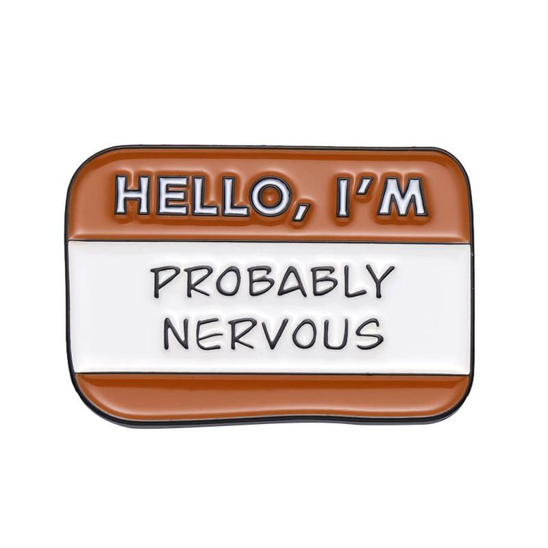 Style Cute Cartoon English Letter Badge Brooch Unique Alloy Pin For Trendsetters