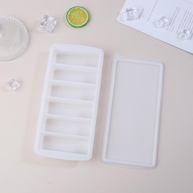 6 Grids Long Ice Cube Tray Mold Kitchen Reusable Silicone Ice Cube Mold Bpa Free Ice Maker Food Grade Silicone Ice Cubes Mould