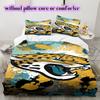 Jacksonville Jaguars Pattern Bedding Quilt Set Quilt Cover Pillowcase Home Decoration Birthday Gift (1 * duvet cover + 2 * pillowcase, without core)