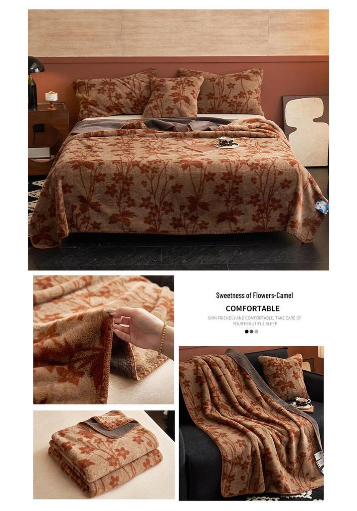 26 Soft Skin-Friendly Rabbit Fur Throw Blanket - Ideal for Single/Double Student Dormitory or Nap