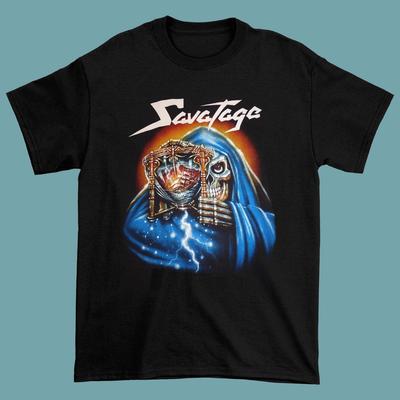 Savatage Band סיבוב הופעות עולמי גברים חולצת טריקו שחורה כותנה כל המידות חולצת טריקו יוניסקס NI037 חולצת טריקו יוניסקס