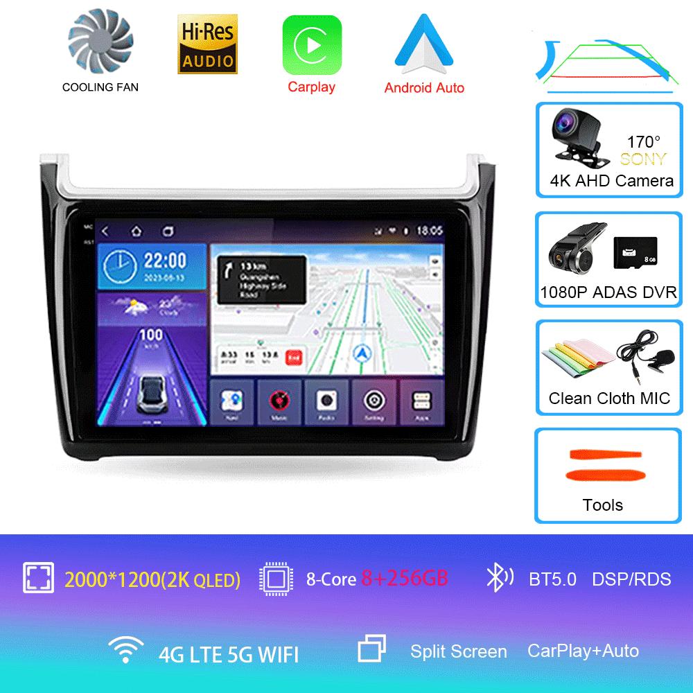 Android 14 For Volkswagen POLO 5 2008 - 2020 Car Radio Multimedia Video Player Navigation Stereo GPS No 2din 2 Din Dvd