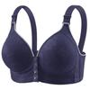 Front Button Middle-aged and Elderly Lingerie Women's Beautiful Back Without Steel Ring Vest Style New Fixed Cup Large Size Thin Bra