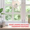 Heart-shaped Sea Glass Friendship Keepsake Pendant Hangable Christmas Tree Ceramic Love Heart Ornament For Window Wall