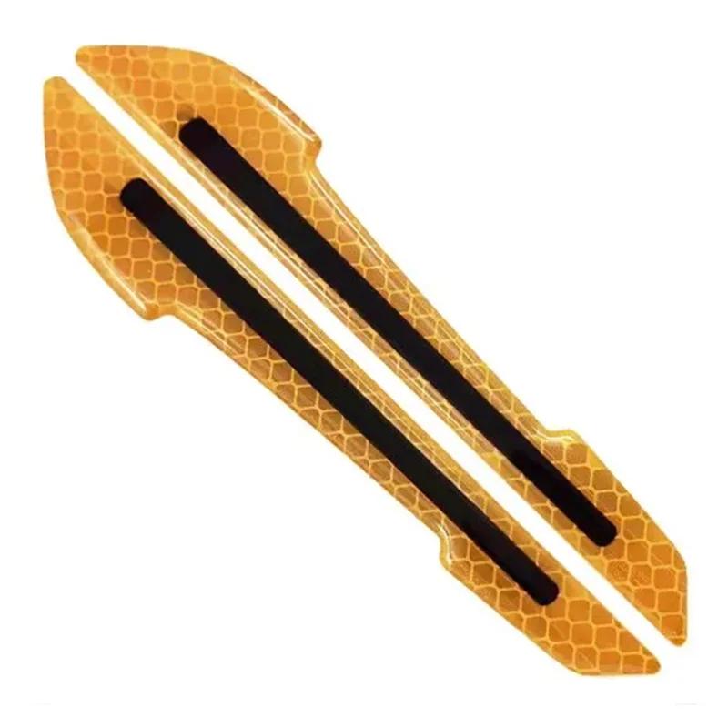 2PCS Door Bumper Strip Reflective Car Mirrors Anti Scratch Protection Stickers Car Artifacts High Grade Glow In the Dark