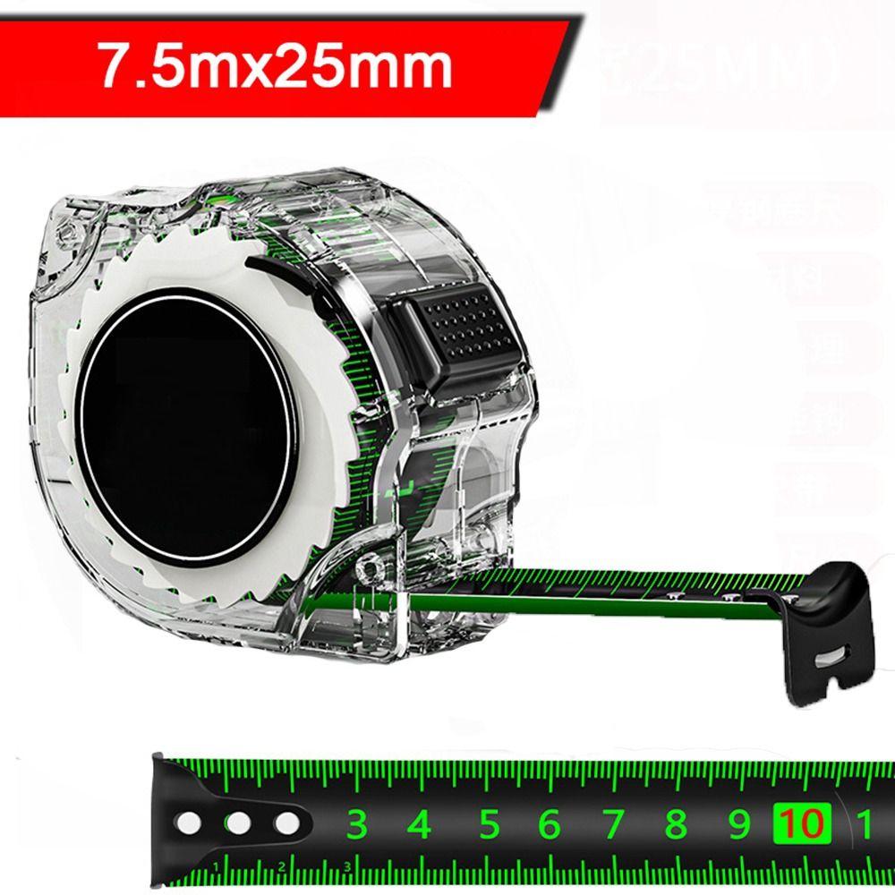 

Fluorescence Steel Tape Measure Drop-Resistant Measuring Steel Tape Ranging Tool Woodworker 7.5m25mm-Style 1